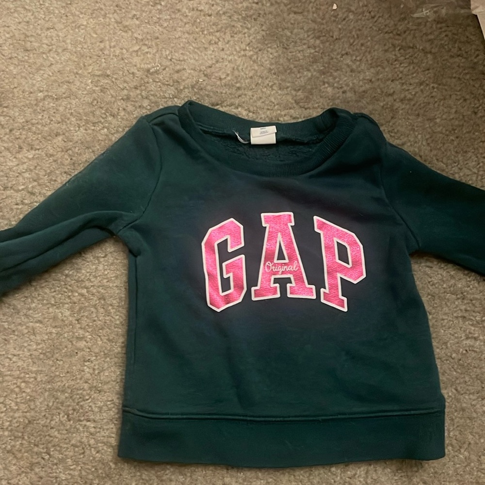 Gap green and pink sweatshirt
